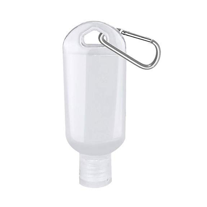 Travel Portable 30ml 50ml 60ml PETG Empty Hand Sanitizer Bottle With Keychain