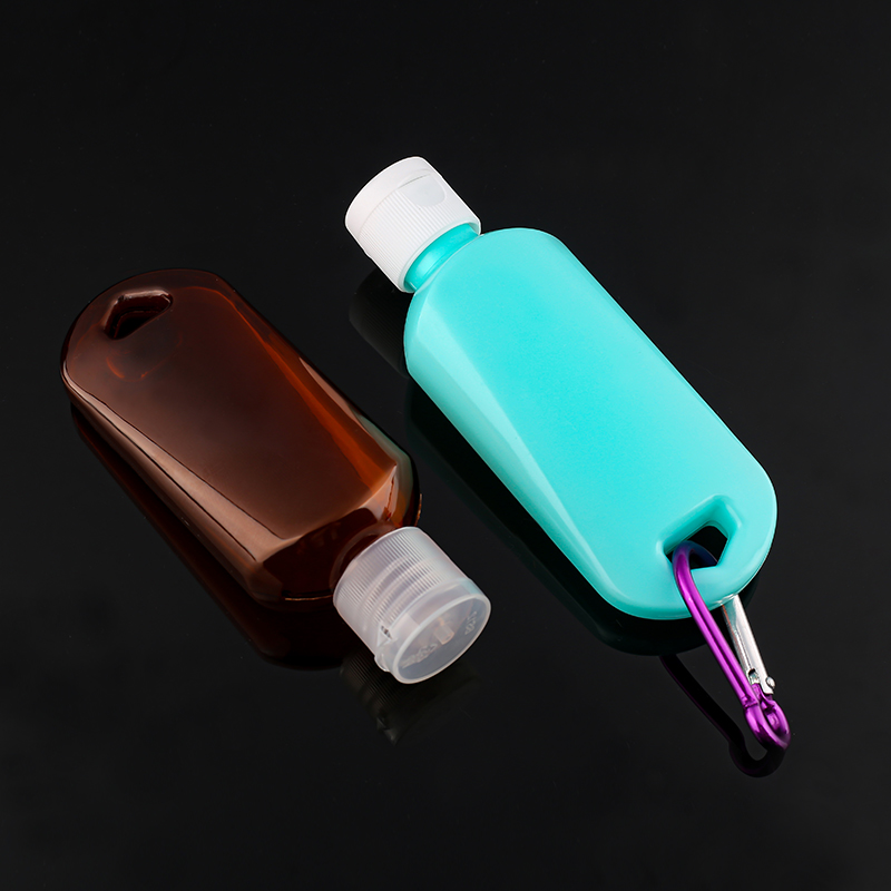 Travel Portable 30ml 50ml 60ml PETG Empty Hand Sanitizer Bottle With Keychain