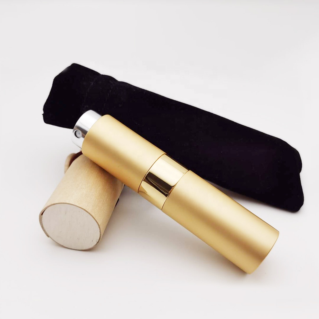 Travel portable aluminum twist up 5ml 8ml 10ml perfume atomizer  bottle