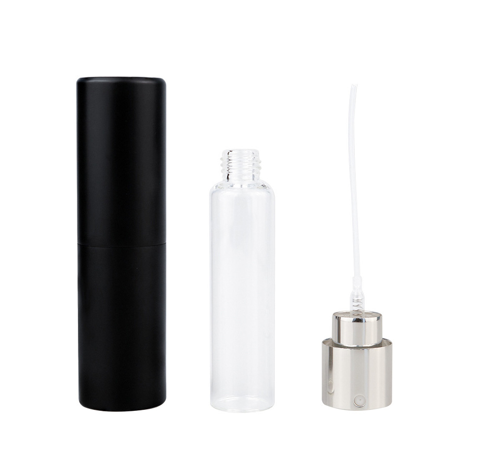 Travel portable mini luxury empty refillable metal aluminum twist up perfume atomizer 5ml 8ml 10ml bottle