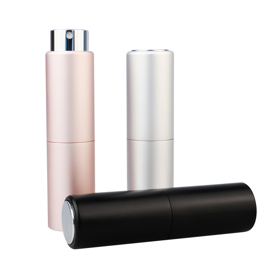 Travel portable mini luxury empty refillable metal aluminum twist up perfume atomizer 5ml 8ml 10ml bottle