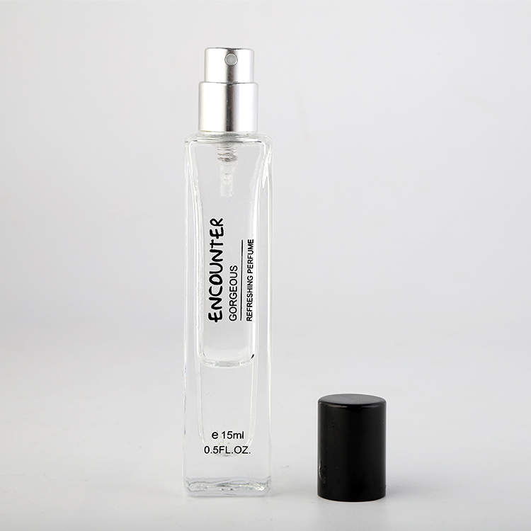 Travel size Empty 15ml Glass Perfume Bottle with Atomizer Fine Mist spray pump