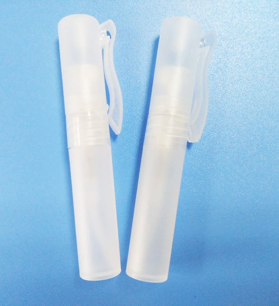 Travel size plastic 5ml 10ml PP spray bottle for hand sanitizer