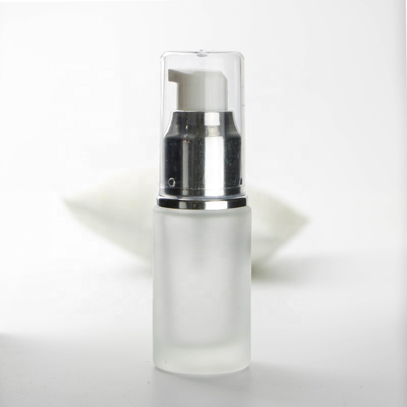 Trending products 20ml luxury airless lotion pump 30ml frosted lotion gel glass bottle