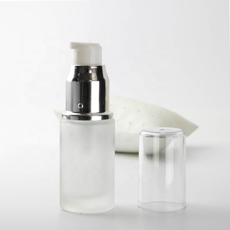 Trending products 20ml luxury airless lotion pump 30ml frosted lotion gel glass bottle