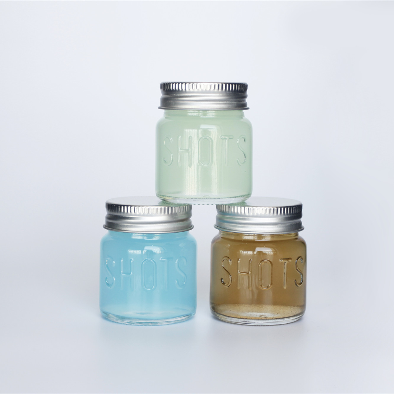 Trendy Popular 2oz 60ml 80g Mini Glass Jar With Sliver Screw Lid For Bulk Liquor Coffee