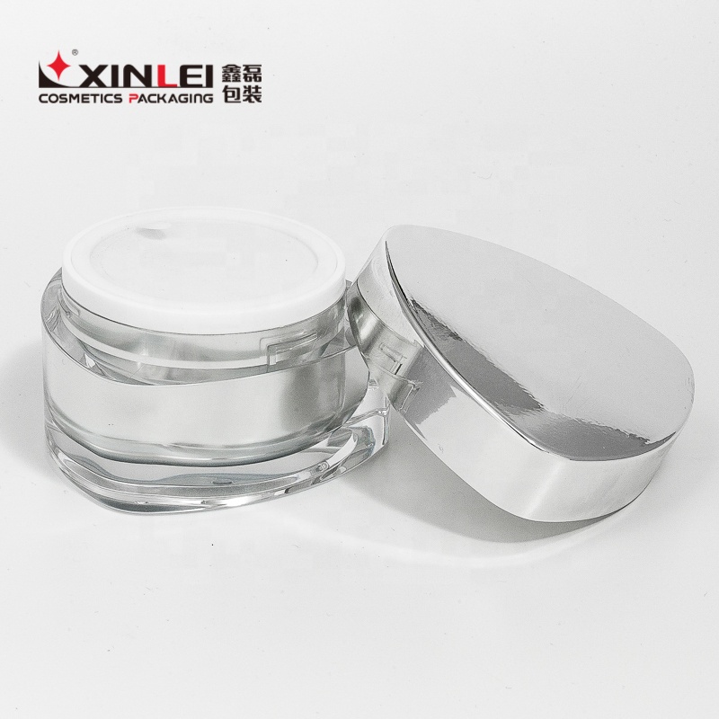 Triangle shape plastic acrylic jar 30ml for face cream