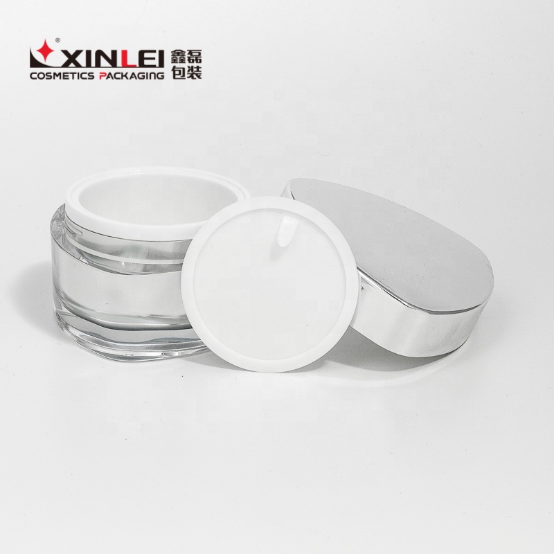 Triangle shape plastic acrylic jar 30ml for face cream