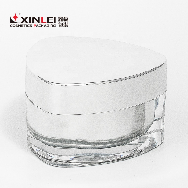 Triangle shape plastic acrylic jar 30ml for face cream