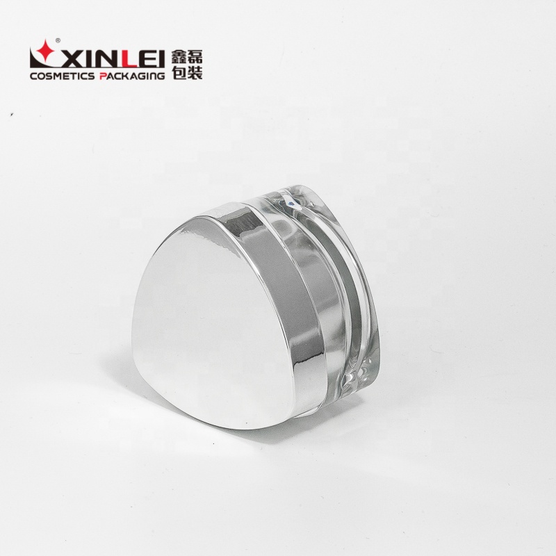 Triangle shape plastic acrylic jar 30ml for face cream