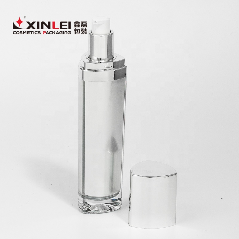 Triangle shape plastic acrylic jar 30ml for face cream