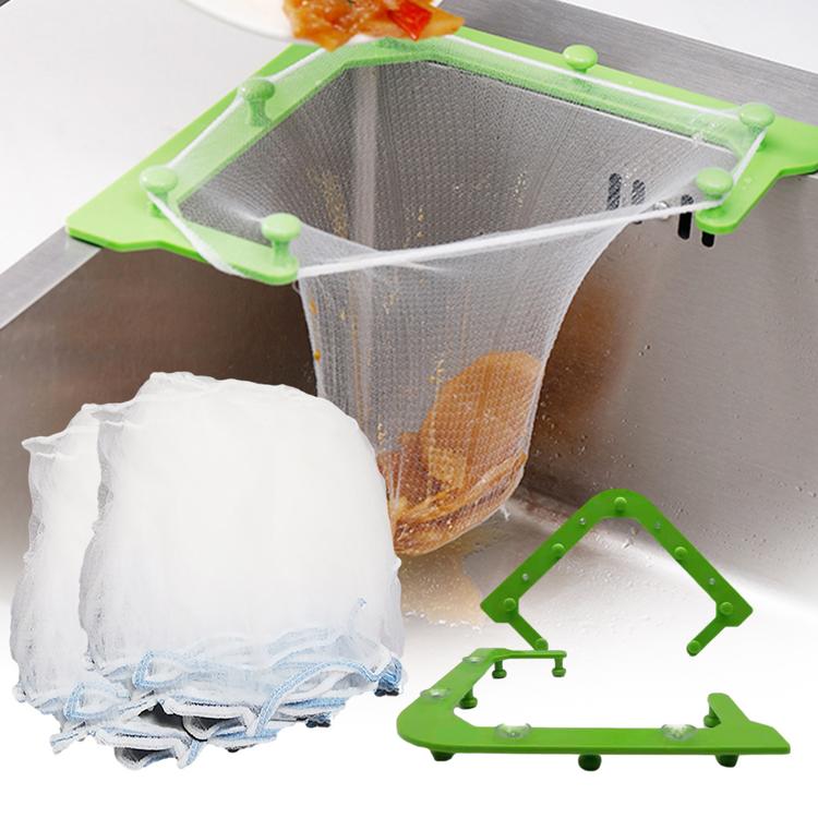 Triangular drain rack kitchen drain filter special filter for kitchen sink leftover soup suction cup filter