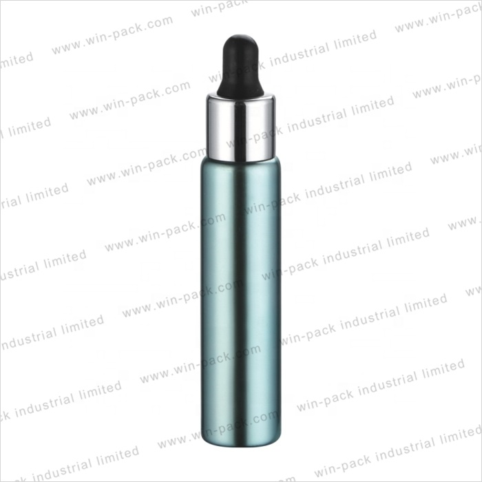 Tube Glass Bottle Small Serum Essential Oil Bottle Blue 7ml 8ml 10ml Dropper Screen Printing Personal Care Electroplating