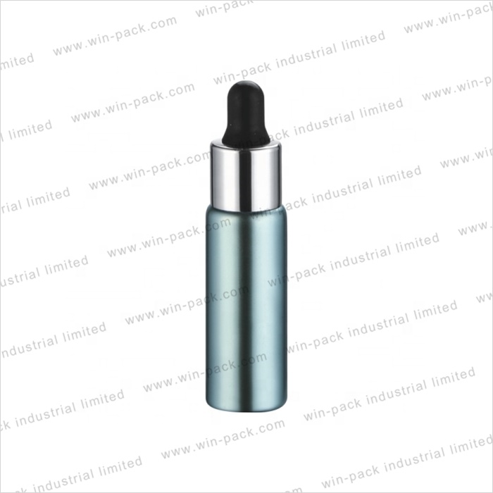 Tube Glass Bottle Small Serum Essential Oil Bottle Blue 7ml 8ml 10ml Dropper Screen Printing Personal Care Electroplating