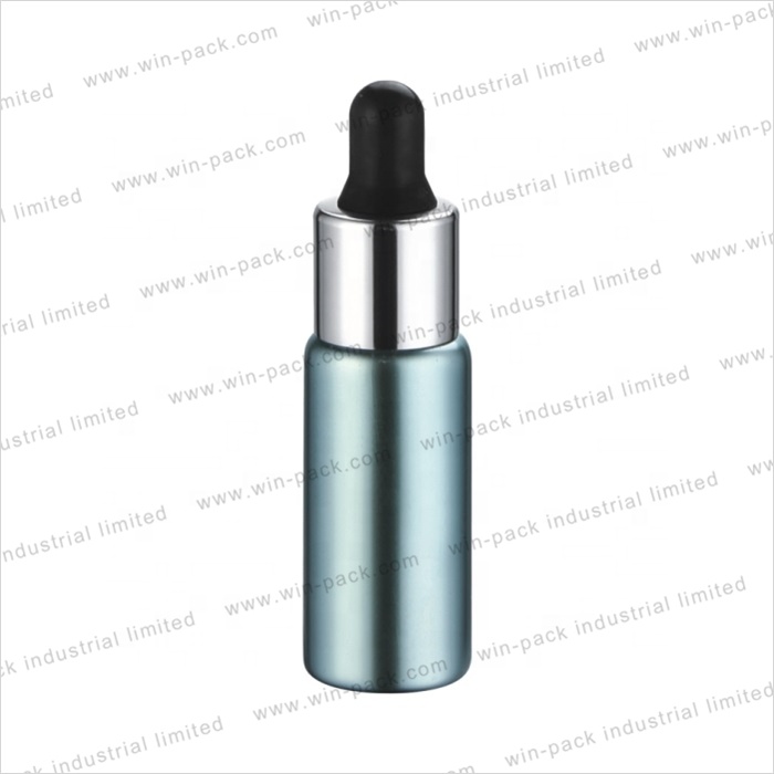 Tube Glass Bottle Small Serum Essential Oil Bottle Blue 7ml 8ml 10ml Dropper Screen Printing Personal Care Electroplating