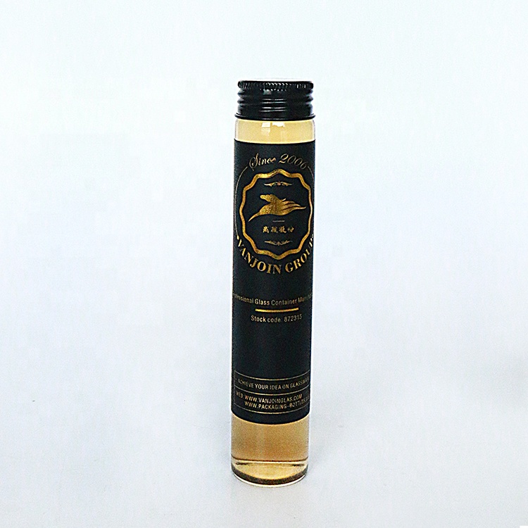 Tube Shape Liquor Dispenser Bottle Wine In Tube Juice Cold Coffee Glass Tube Bottle