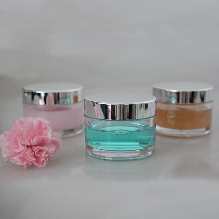 Turkish refillable Face mask body butter scrub wide mouth plastic transparent round petg container jars with lid