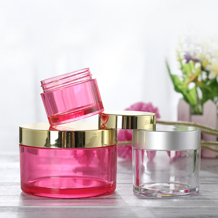 Turkish refillable Face mask body butter scrub wide mouth plastic transparent round petg container jars with lid