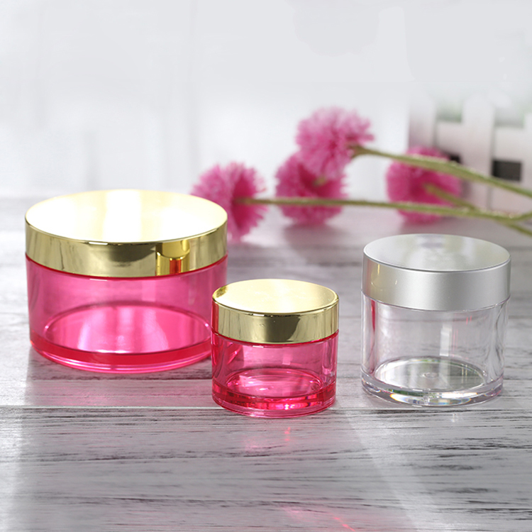 Turkish refillable Face mask body butter scrub wide mouth plastic transparent round petg container jars with lid