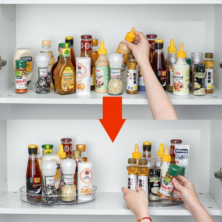 Turntable kitchen seasoning bottle fruit cosmetics multi-layer storage rack multi-function rotating rack kitchen tools