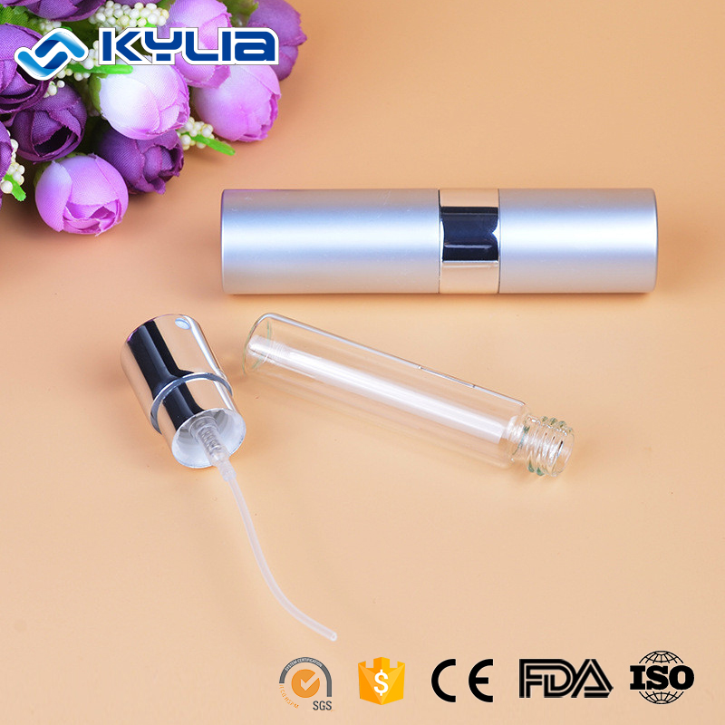 Twist Up Aluminium Atomizer Spray Round Shaped Perfume Bottle