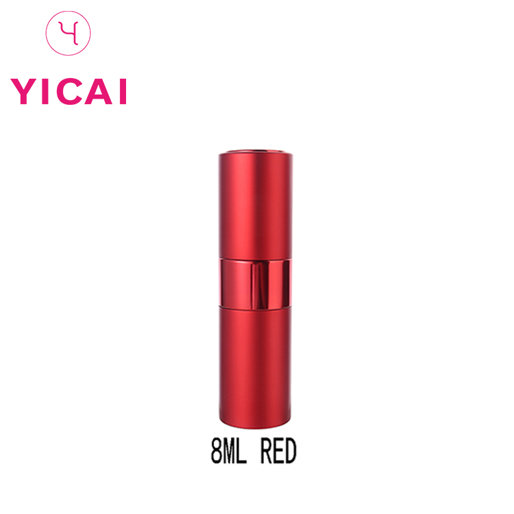 Twist glass parfum bottle 8 ml 10 ml 12 ml 15 ml customize atomizer aluminium refillable