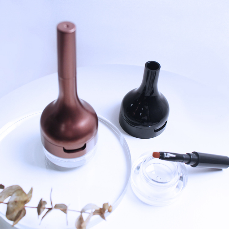 Two-in-one two-color eyebrow powder eyeliner box eyeshadow box with brush can be customized eyeliner package cosmetics beauty
