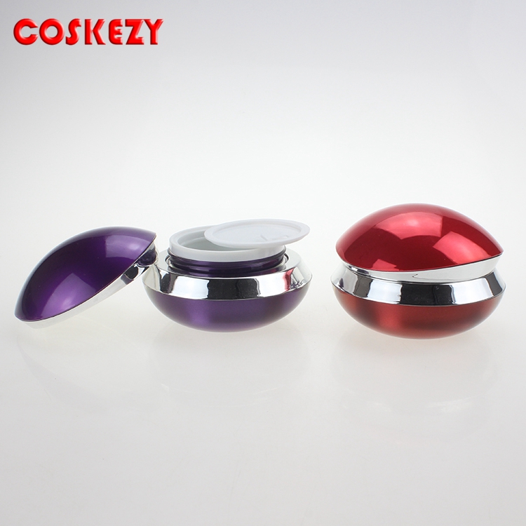 UFO shape empty acrylic cream jar, colorful empty cosmetic jars for cosmetic cream made in china