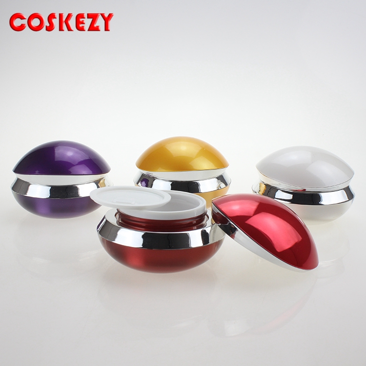 UFO shape empty acrylic cream jar, colorful empty cosmetic jars for cosmetic cream made in china