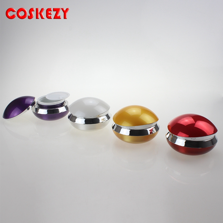 UFO shape empty acrylic cream jar, colorful empty cosmetic jars for cosmetic cream made in china