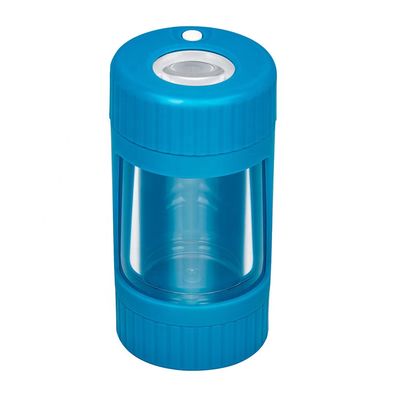 UKETA airtight stash jar storage bottles smell proof weed jar with led and grinder