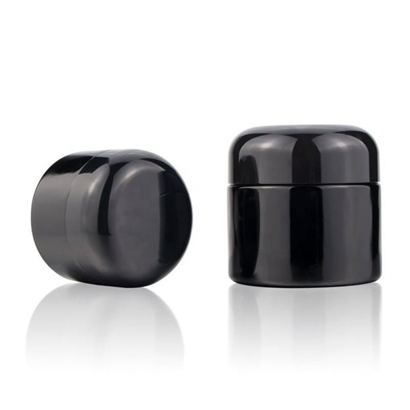 UKETA black glass smell proof stash jar airtight weed container tobacco weed jar