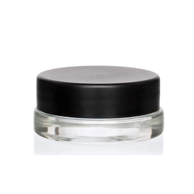 UKETA low profile thick wax concentrate container glass jar with child resist lid