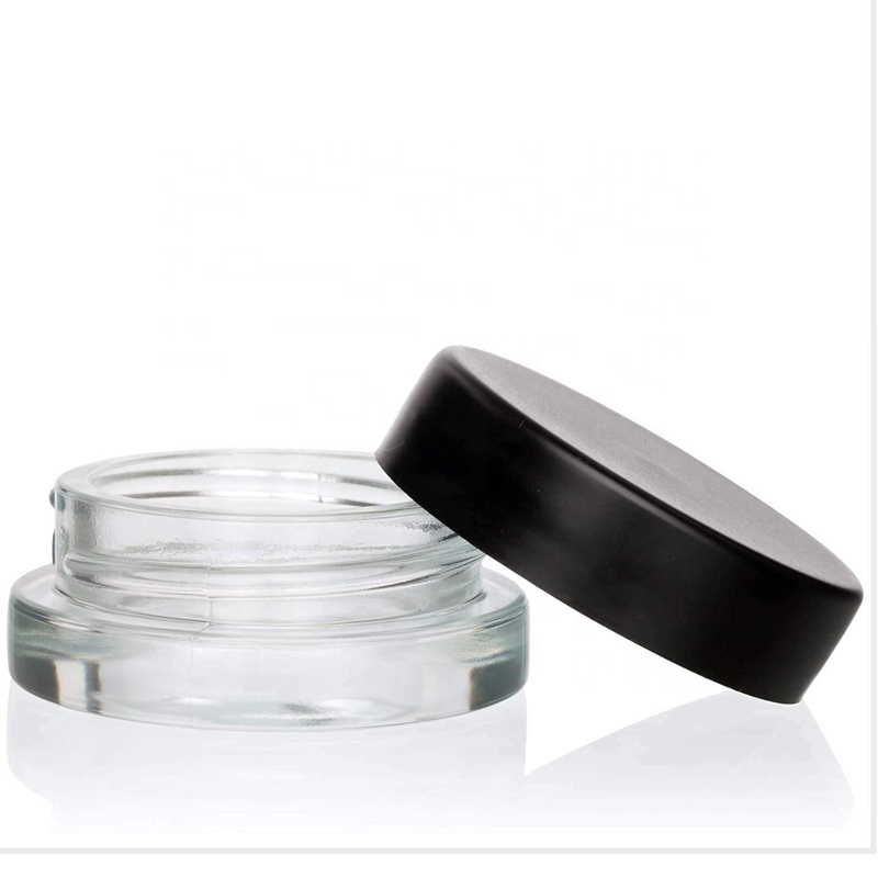 UKETA wholesale wax oil concentrate container cbd small 7ml clean glass jar with lid
