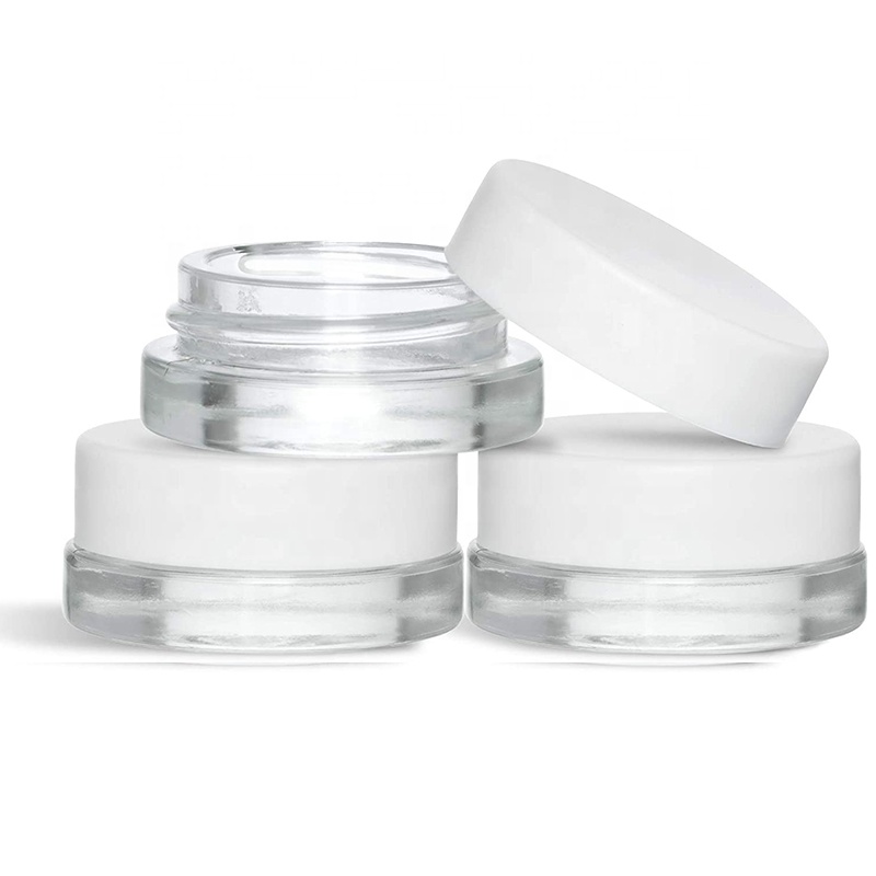 UKETA wholesale wax oil concentrate container cbd small 7ml clean glass jar with lid