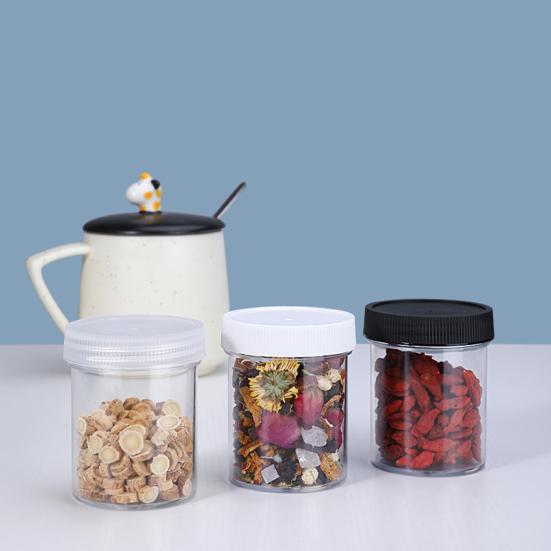 UMETASS Wholesale 120ML Food Grade Clear Plastic Jar with Lid For Storage Dry Food Fruit Rose Tea