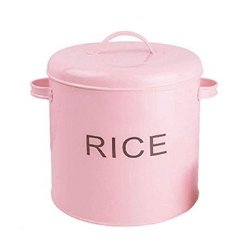 UNIQUE SET OF 2 KITCHEN STORAGE CANISTER ROUND STORAGE CANISTER METAL IRON CANISTER