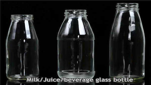 UPC manufacturer custom made wholesale 100ml to 1000ml milk juice glass bottle