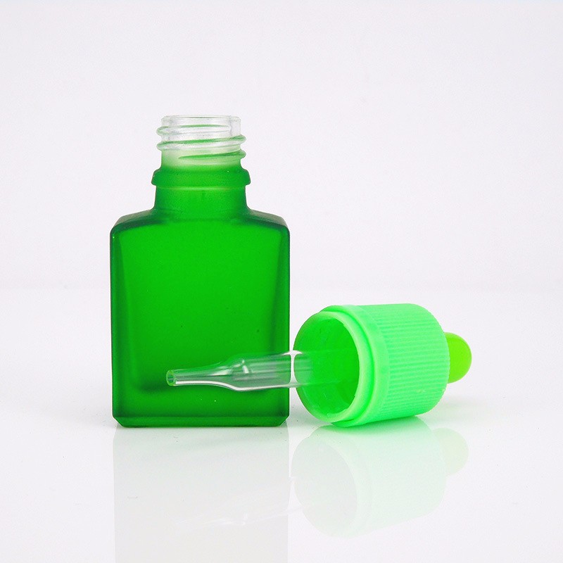 USA market e liquid 15ml 30ml 50ml 100ml rectangular glass dropper bottle with childproof cap