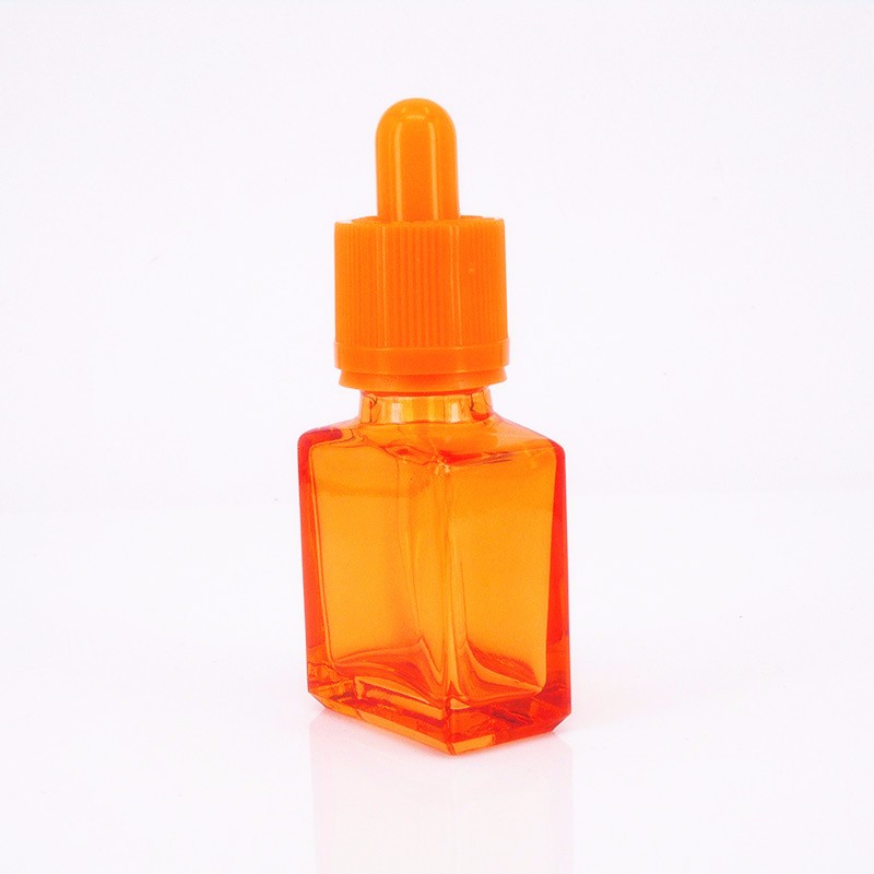 USA market e liquid 15ml 30ml 50ml 100ml rectangular glass dropper bottle with childproof cap