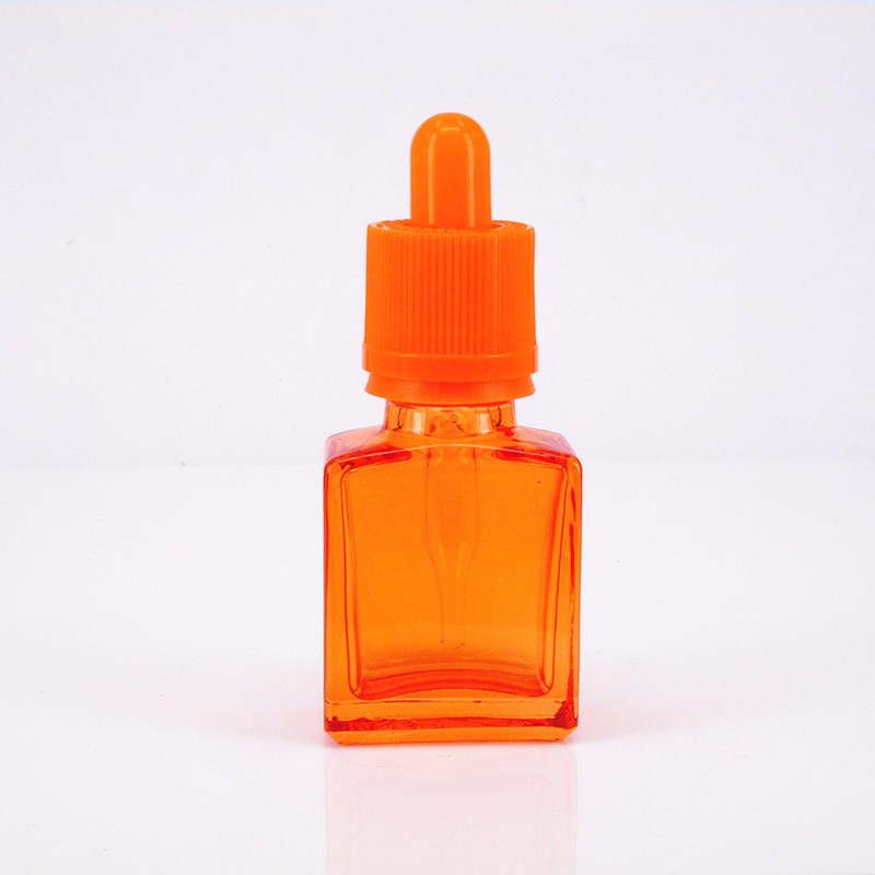USA market e liquid 15ml 30ml 50ml 100ml rectangular glass dropper bottle with childproof cap