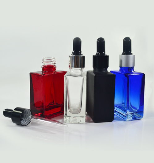 USA market e liquid 15ml 30ml 50ml 100ml rectangular glass dropper bottle with childproof cap