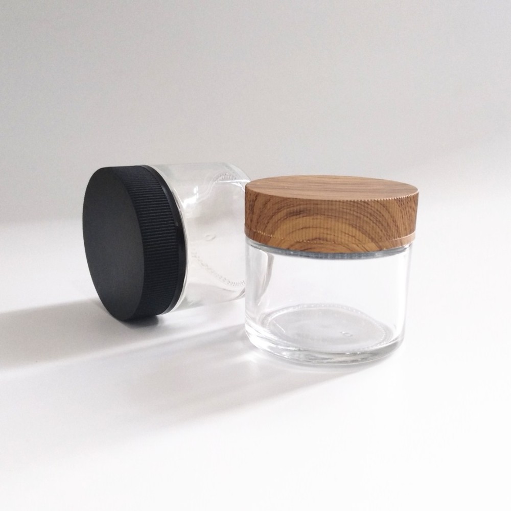 USA popular styles 3oz 4oz Glass Jar CRC Concentrate Container square round cbd Child Proof safe Jar with child smell proof lid