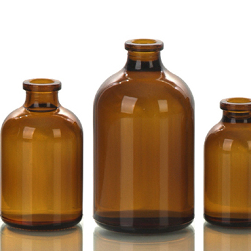 USP Type I 50ml Amber Injection Glass Vial with 20mm Finish
