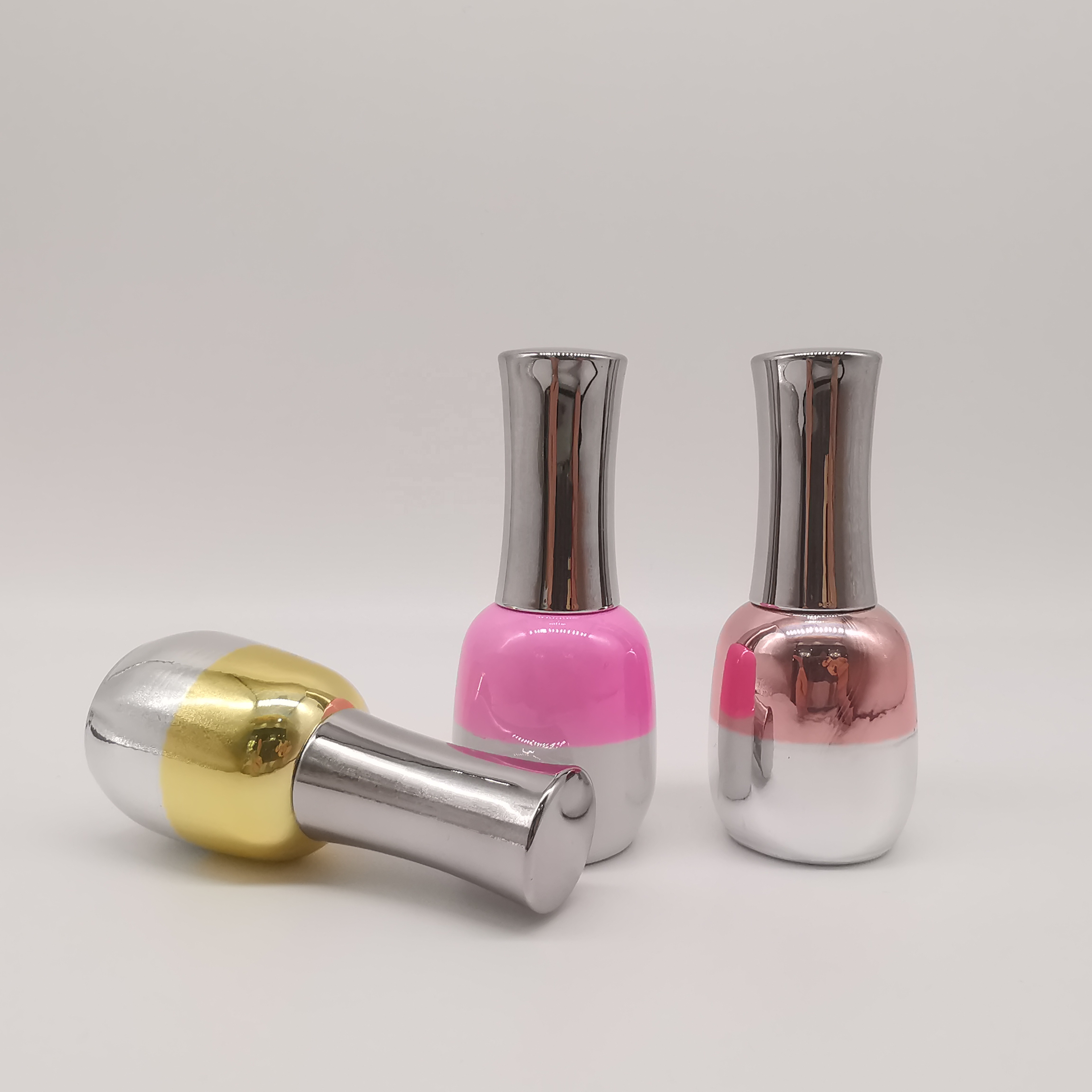 UV Gel Nail Polish Bottles with Brushes China Hot Selling Custom Empty Double Color Glass Personal Care Reply Whithin 12 Hours
