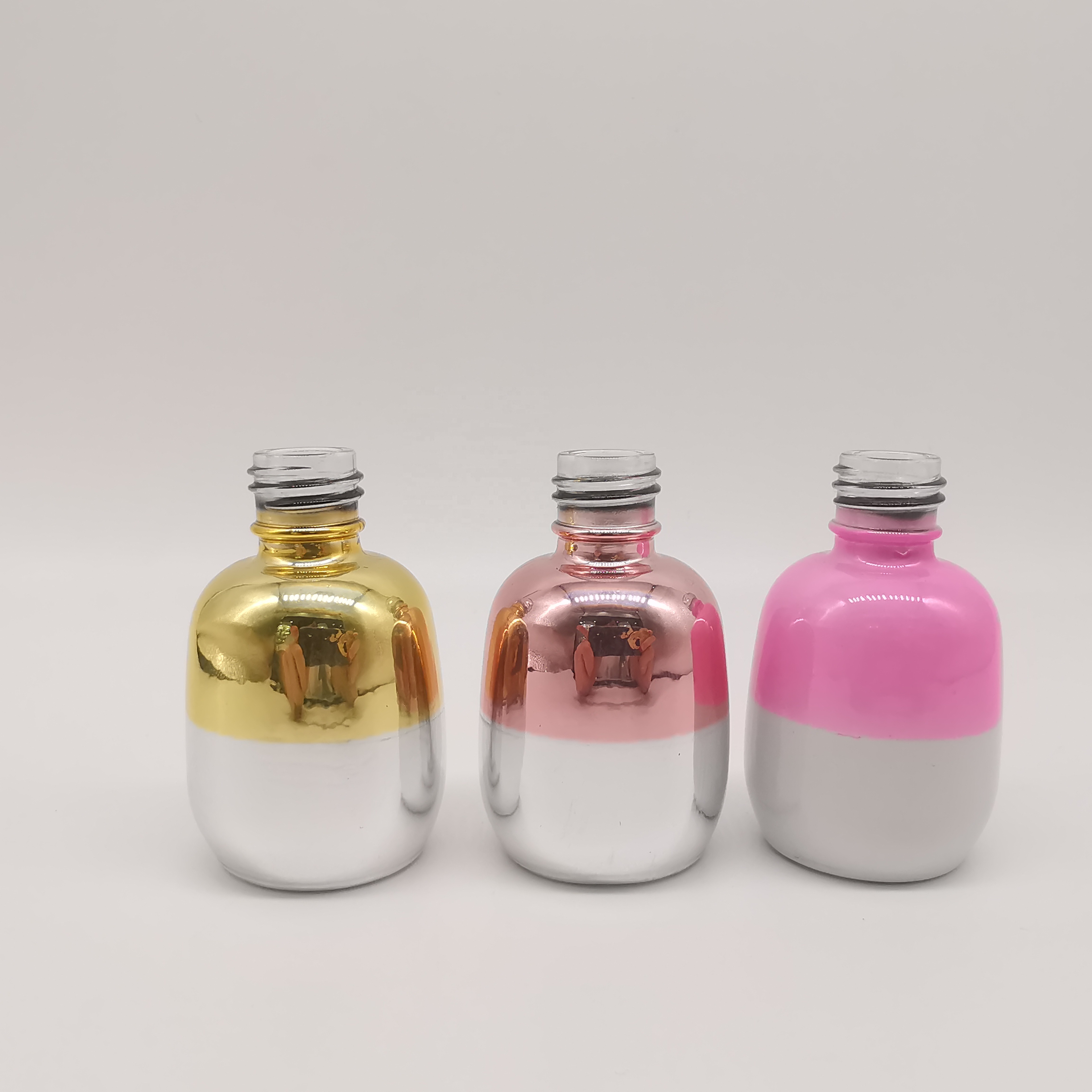 UV Gel Nail Polish Bottles with Brushes China Hot Selling Custom Empty Double Color Glass Personal Care Reply Whithin 12 Hours