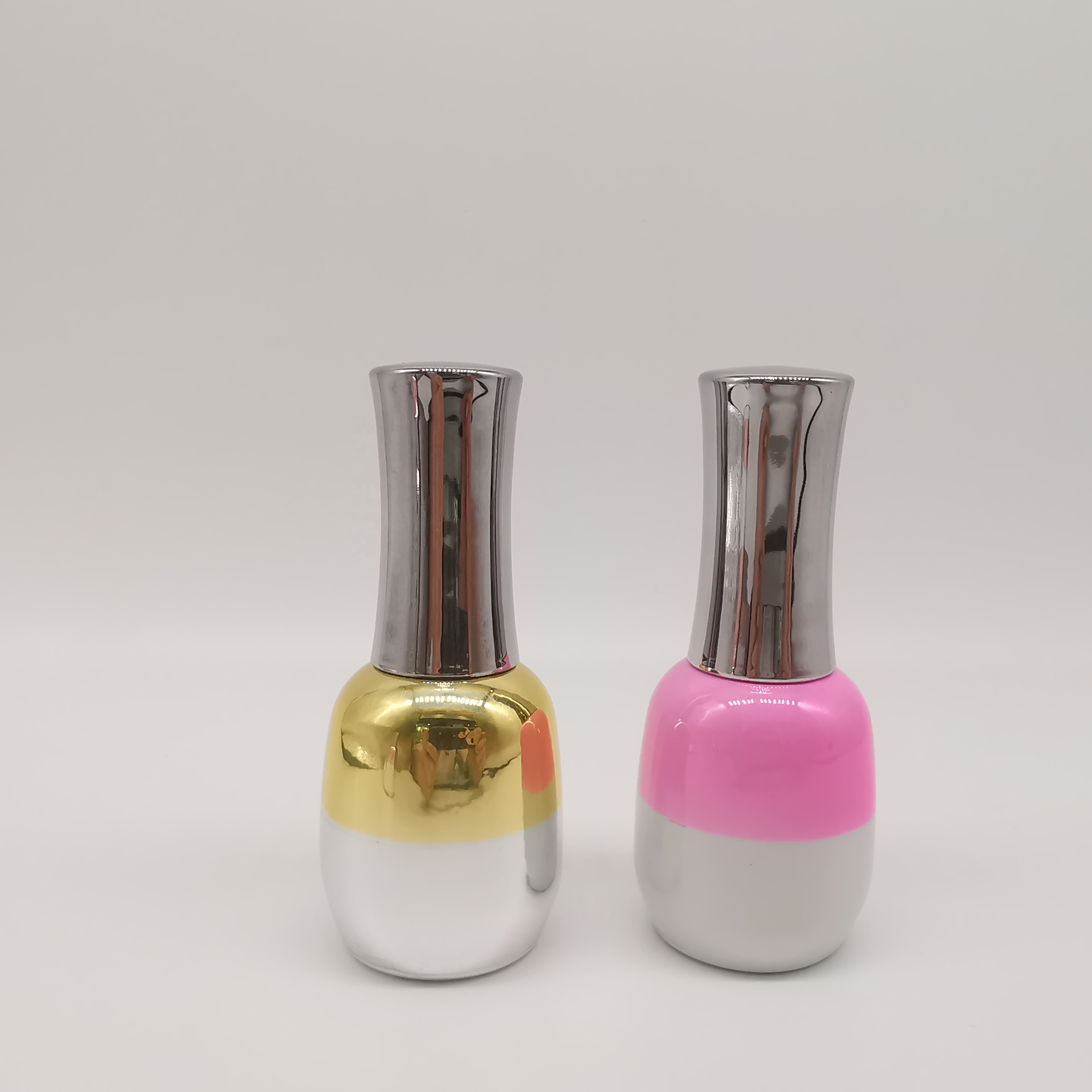 UV Gel Nail Polish Bottles with Brushes China Hot Selling Custom Empty Double Color Glass Personal Care Reply Whithin 12 Hours