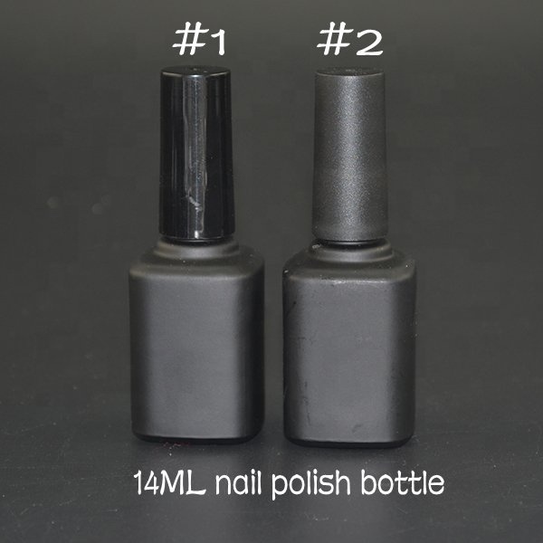 UV LED protected painted 15ml gel nail polish bottle with black lid