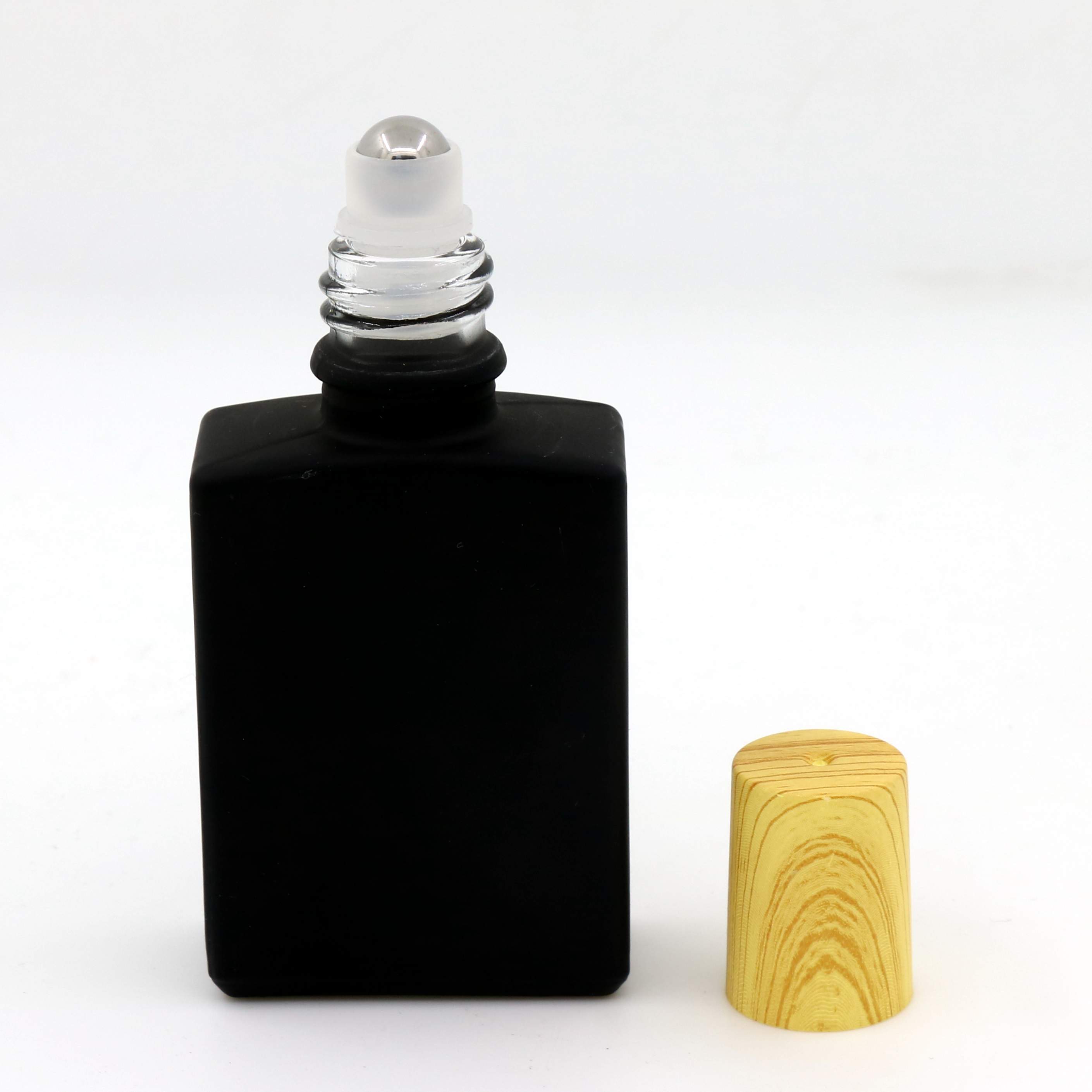 UV Protection 5ml 10ml essential oil roll on bottles 5 ml violet black glass bottle roller ball