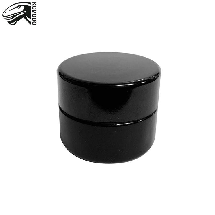 UV Protection Black 5ml Glass Concentrate Container Wax Dab Extract Dry Herb Glass Jars Bottle DHL Free Shipping